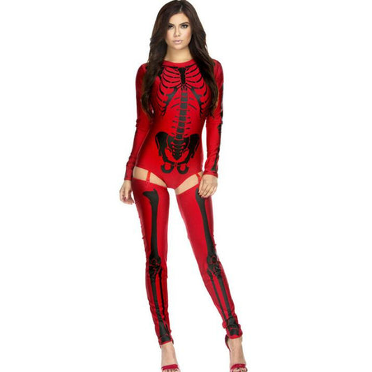 Disfraz de Halloween Calavera Zombie Uniforme para Mujer