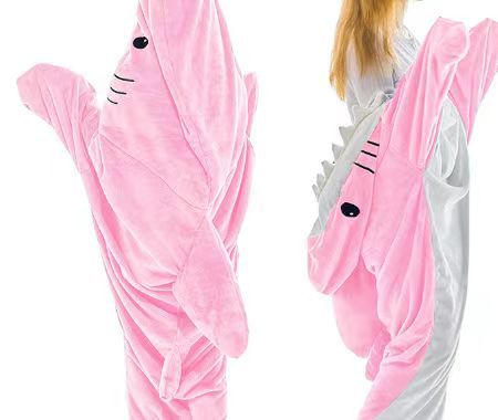 Saco de dormir con capucha súper suave de figura TIBURON, Manta De Tiburón, Pijama Franela Suave