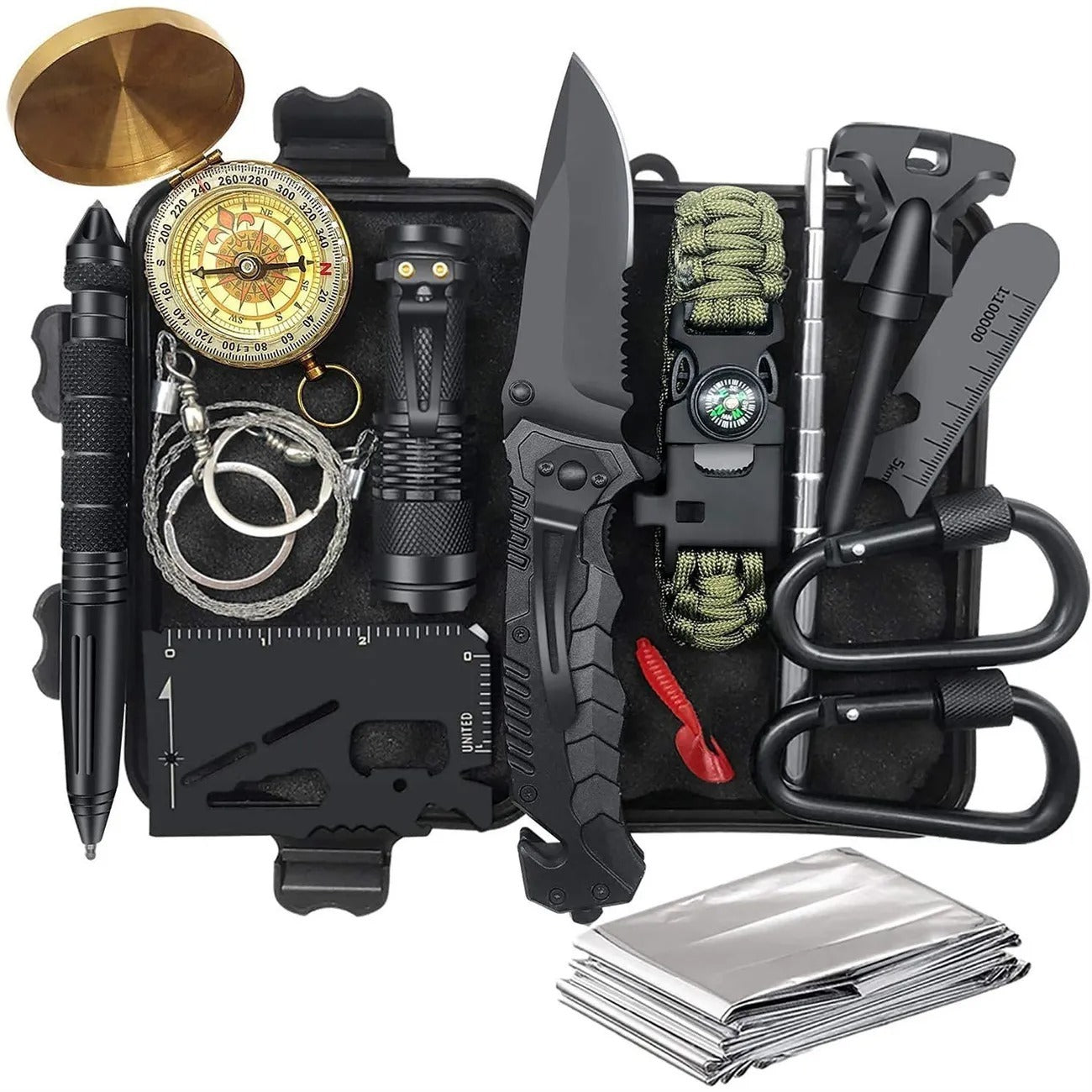 Kit de camping al aire libre Juego de herramientas de supervivencia SOS