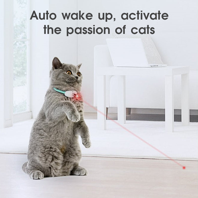 Juguete para gatos, Collar inteligente con láser, carga USB