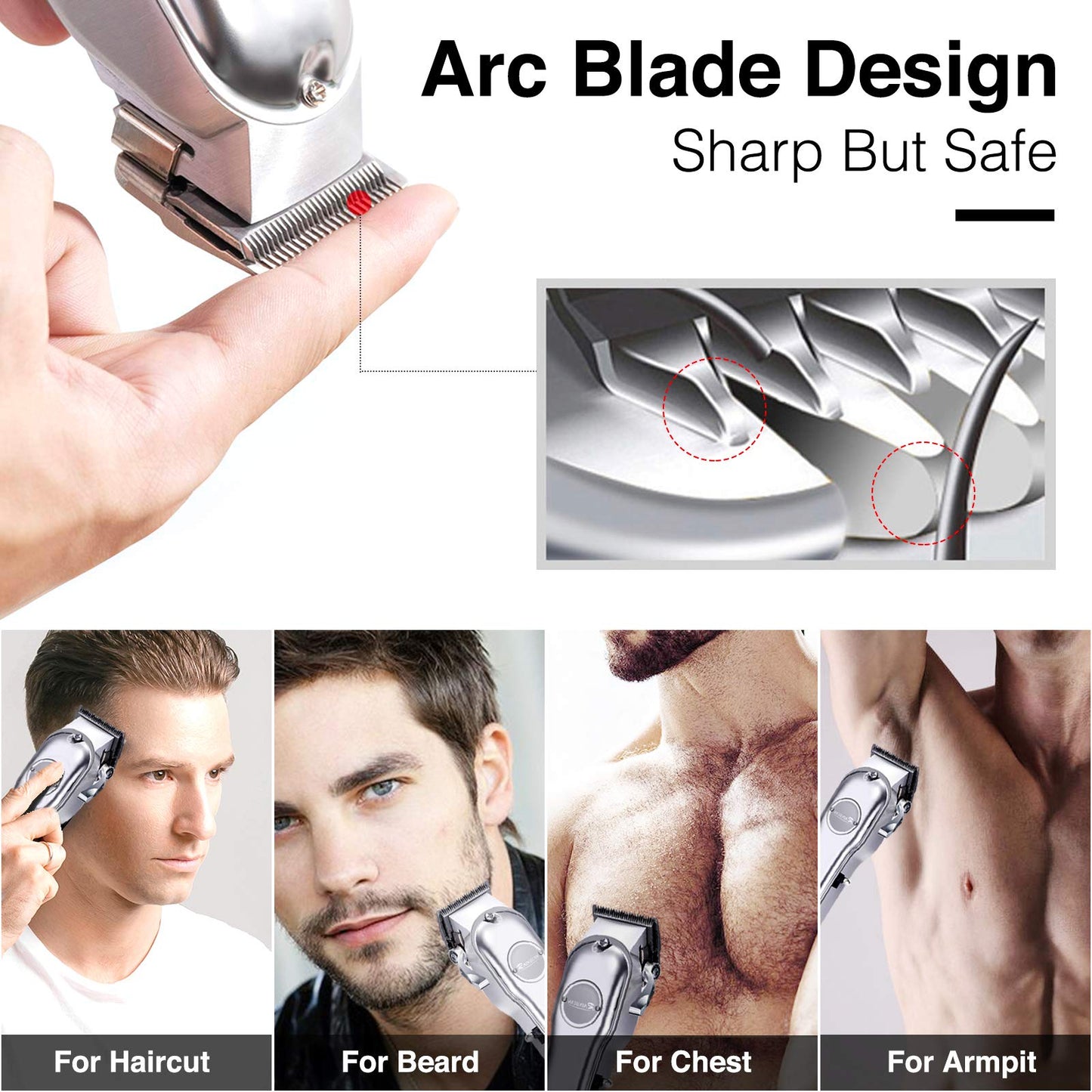 Cortadora de cabello para hombres 3 en 1 IPX7 Recortadora de barba Kit de aseo Cortadora de cabello inalámbrica para mujeres y niños Pantalla LED