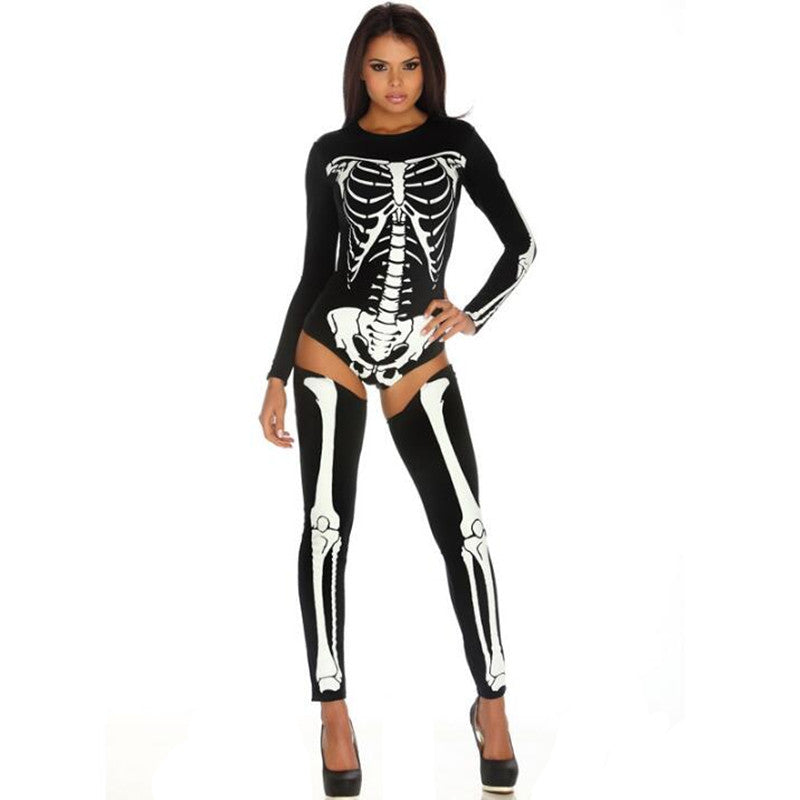 Disfraz de Halloween Calavera Zombie Uniforme para Mujer