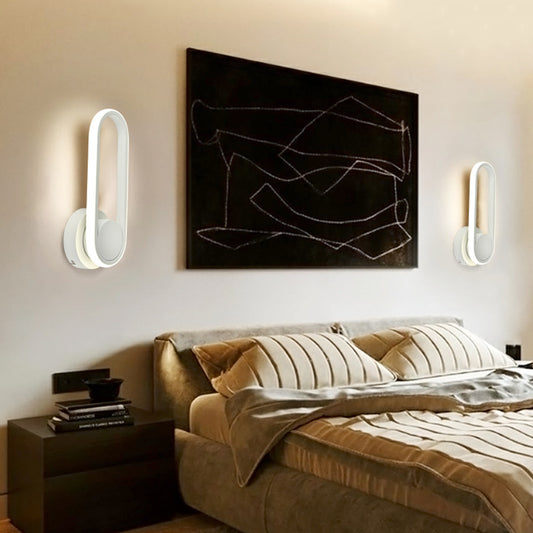 Lámpara de pared del dormitorio de la cabecera Lámpara de pared llevada de acrílico giratoria interior