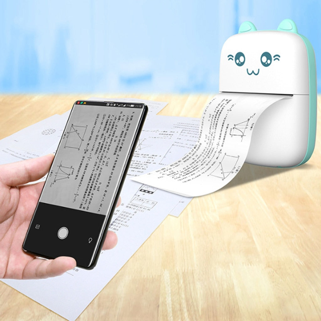 Mini Impresora Portátil en forma muñequito, Mini Bluetooth con WiFi, impresora de etiquetas