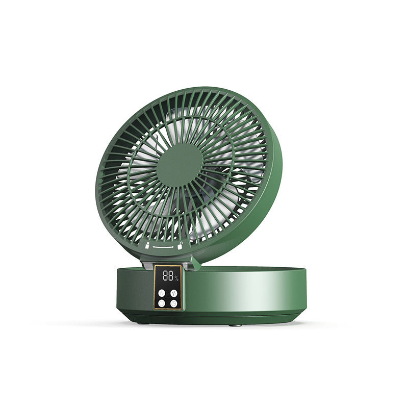 Ventilador plegable eléctrico con luz nocturna, ventilador de pared, Silencioso,enfriador de aire para el hogar con control remoto