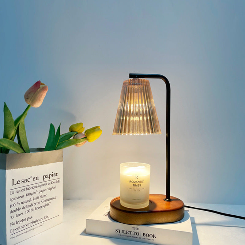Lámpara de calentador de velas, lámpara de vidrio de cera electrónica dorada con temporizador de brillo ajustable para tarro grande, cera perfumada que se derrite con 2 bombillas