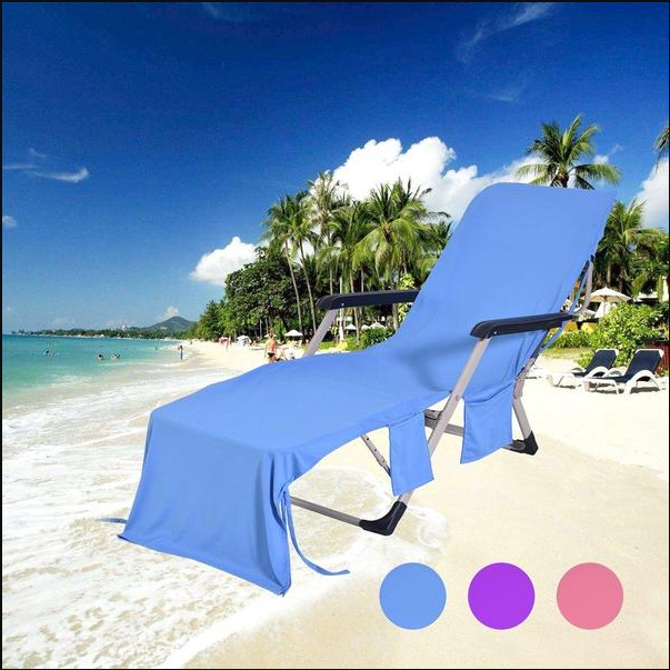 Funda para silla de playa, funda de reposera, funda para silla de descanso al sol ideal para exterior, secado rápido, fresco y ligero.