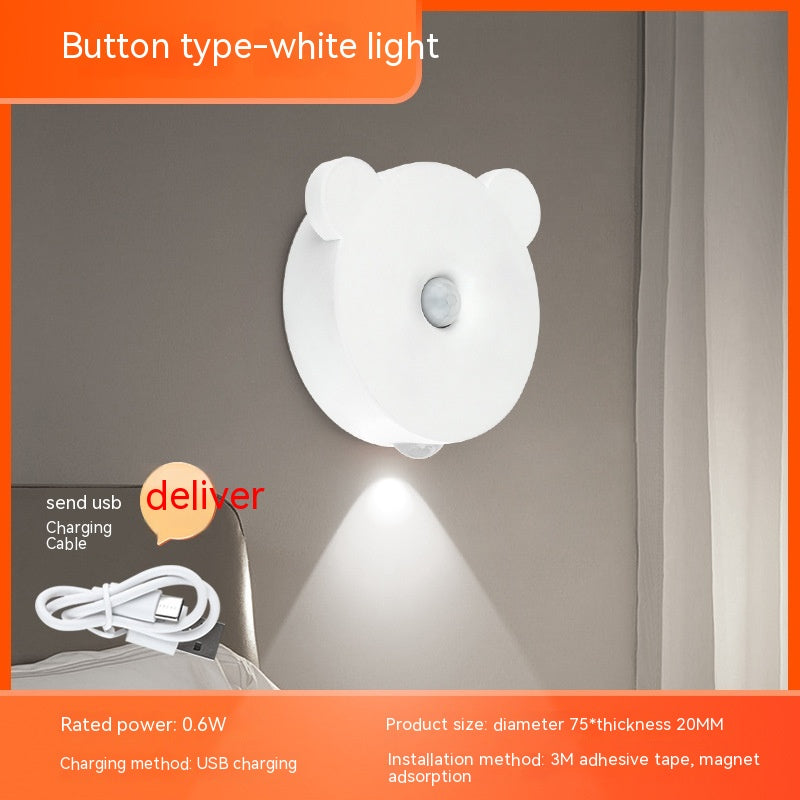 Lámpara LED inteligente con Sensor infrarrojo, carga magnética USB, sensor de movimiento