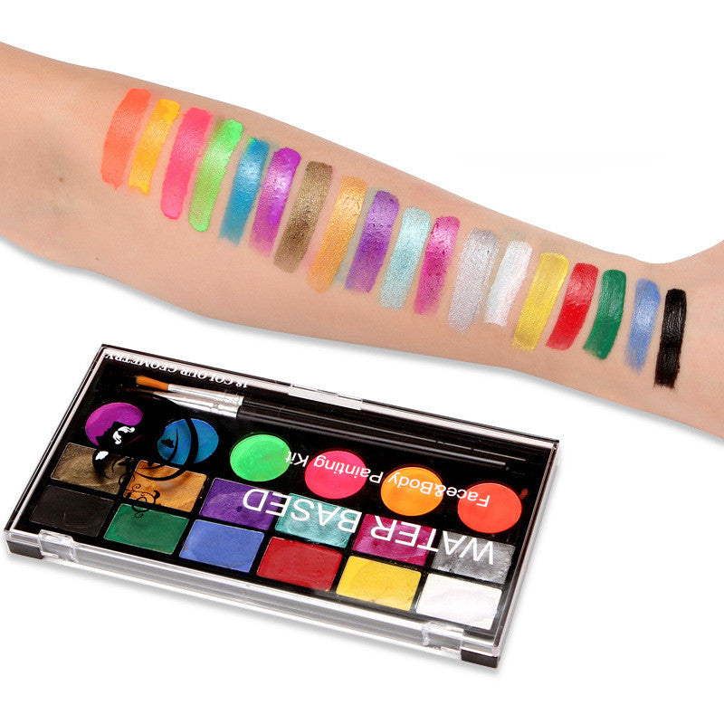 Set de Pintura Corporal UV 🎨 – 18 Colores para Halloween y Maquillaje Creativo