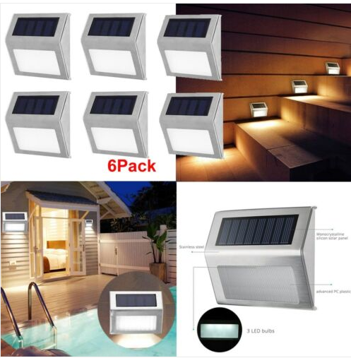 Luz solar para escalera del pasillo, del patio, de jardines, en acero inoxidable para exteriores