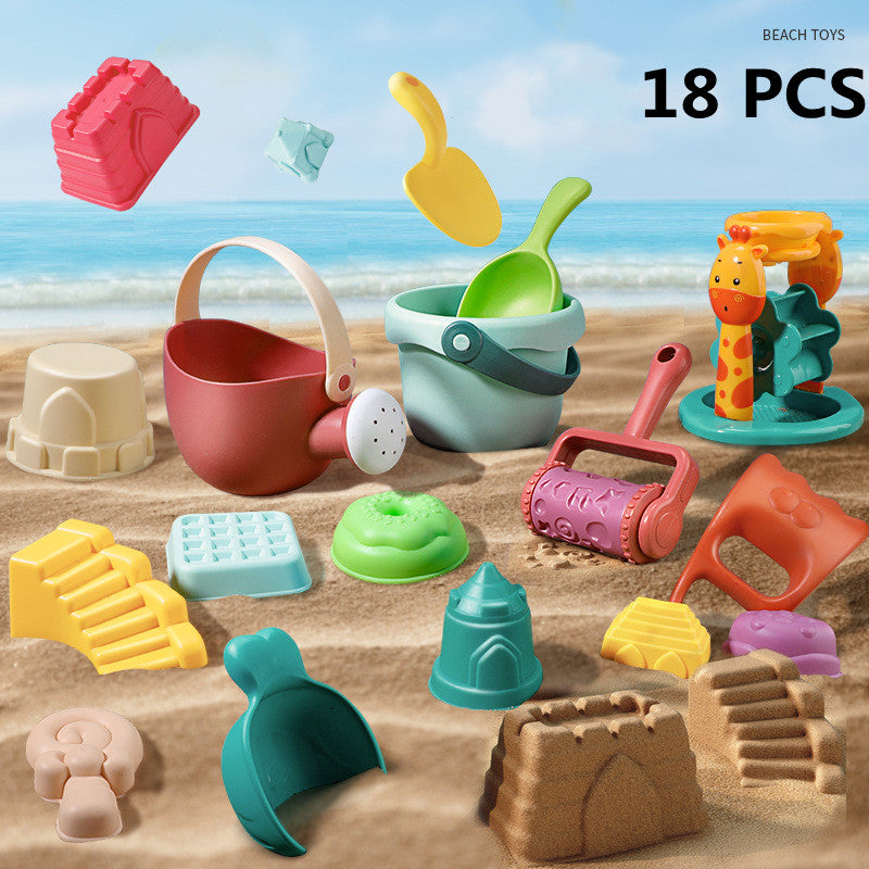 Juego de juguetes de playa para niños, juguetes de playa suaves y gruesos para el exterior, playa