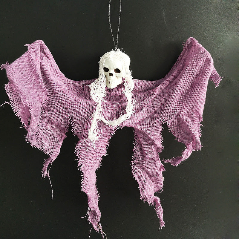 Decoración de calavera de Halloween; Muñeco decorativo para fiestas de terror