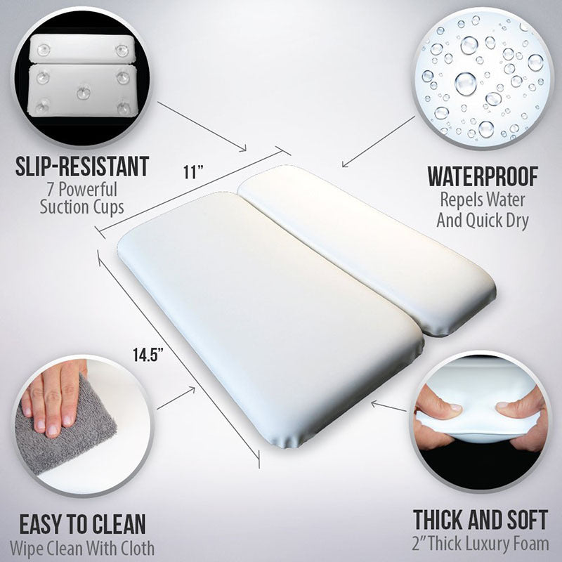 SPA, Almohada para bañera, ventosa antideslizante, impermeable y a prueba de moho, suave y Cómodo, experiencia de baño relajante