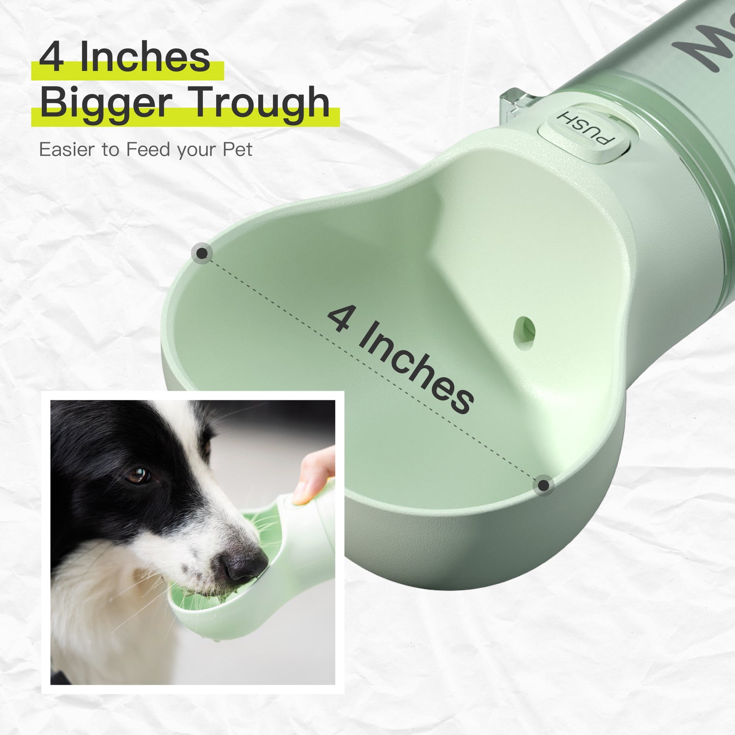Tazón alimentador de botella de agua para perros, 2 en 1, botella de comida portátil a prueba de fugas, viajes al aire libre para mascotas