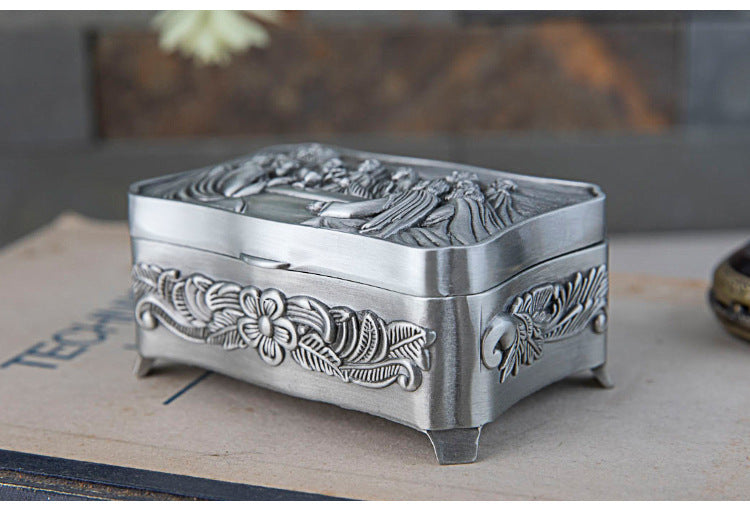 Caja de almacenamiento creativa europea de metal