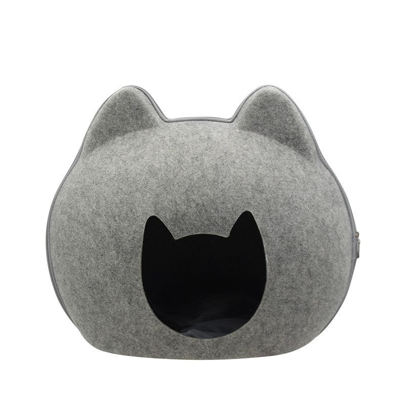 Casa para gatos cerrada con cama