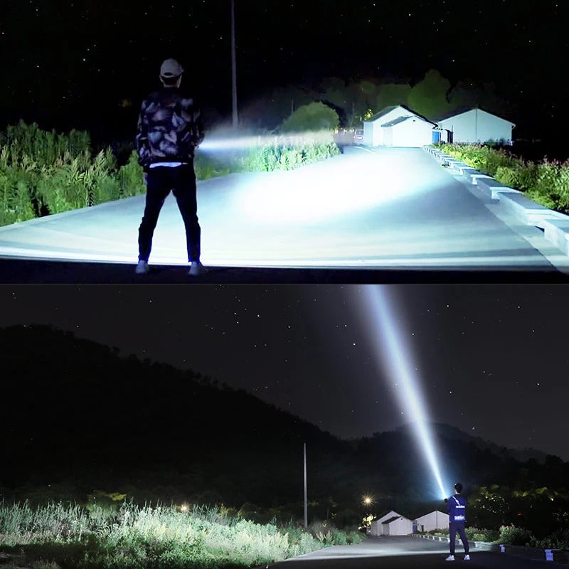 Linterna robusta que enfoca la lámpara de xenón al aire libre; Lampara LED brillante estupenda recargable de la luz de destello llevada
