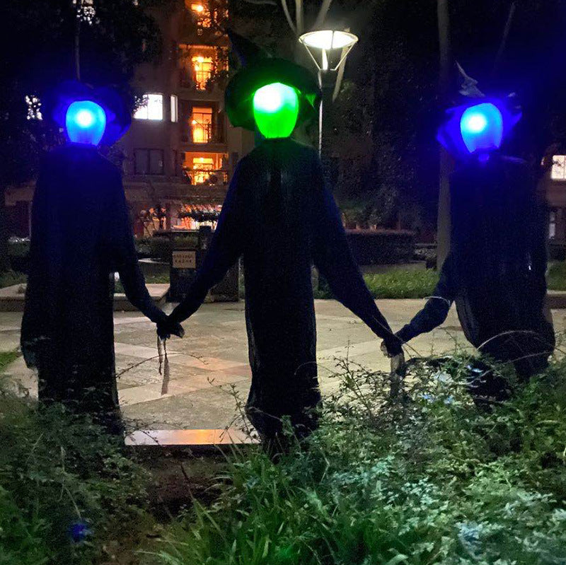 BRUJAS Accesorios de halloween, Decoración Brujas con LUZ, guirnalda de 3 grandes