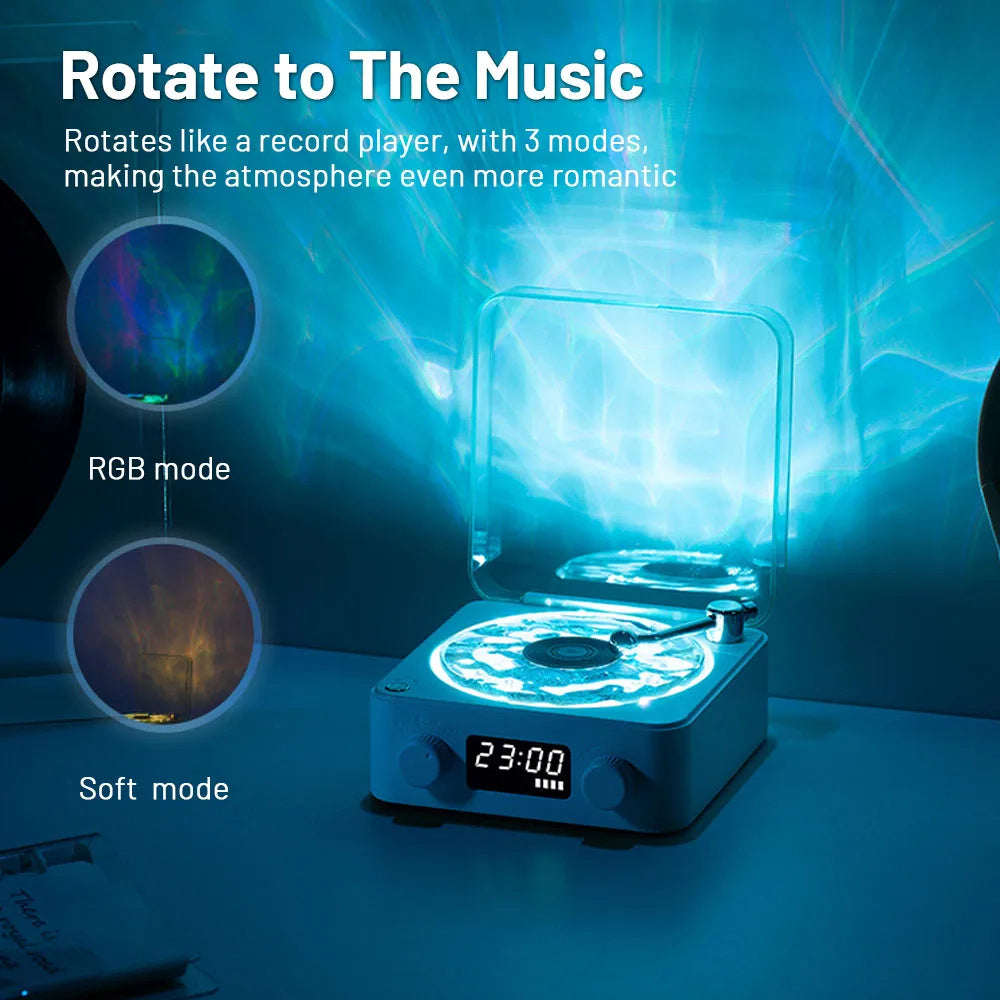 Bocina, altavoz de tocadiscos retro inalámbrico compatible con Bluetooth 5.0, reproductor de discos de vinil