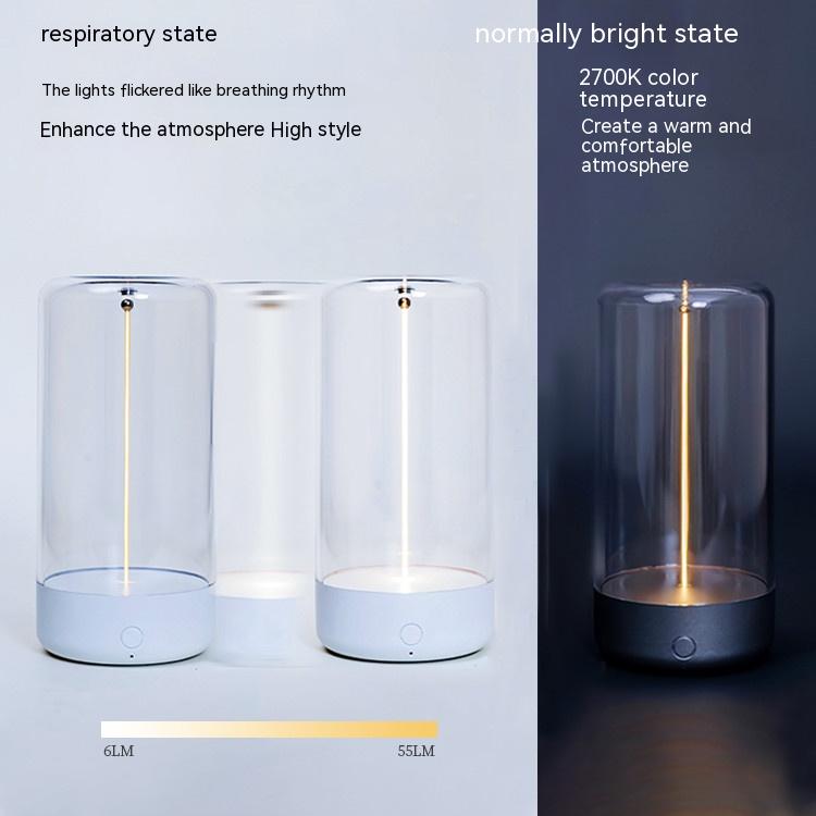 Nueva luz LED de Camping, luz nocturna portátil recargable con alta transparencia y luz de ambiente creativa anticaídas