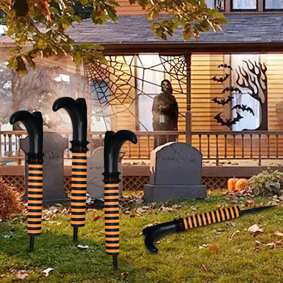Patas de Bruja Invertidas – Decoración Divertida de Halloween para Casa y Jardín