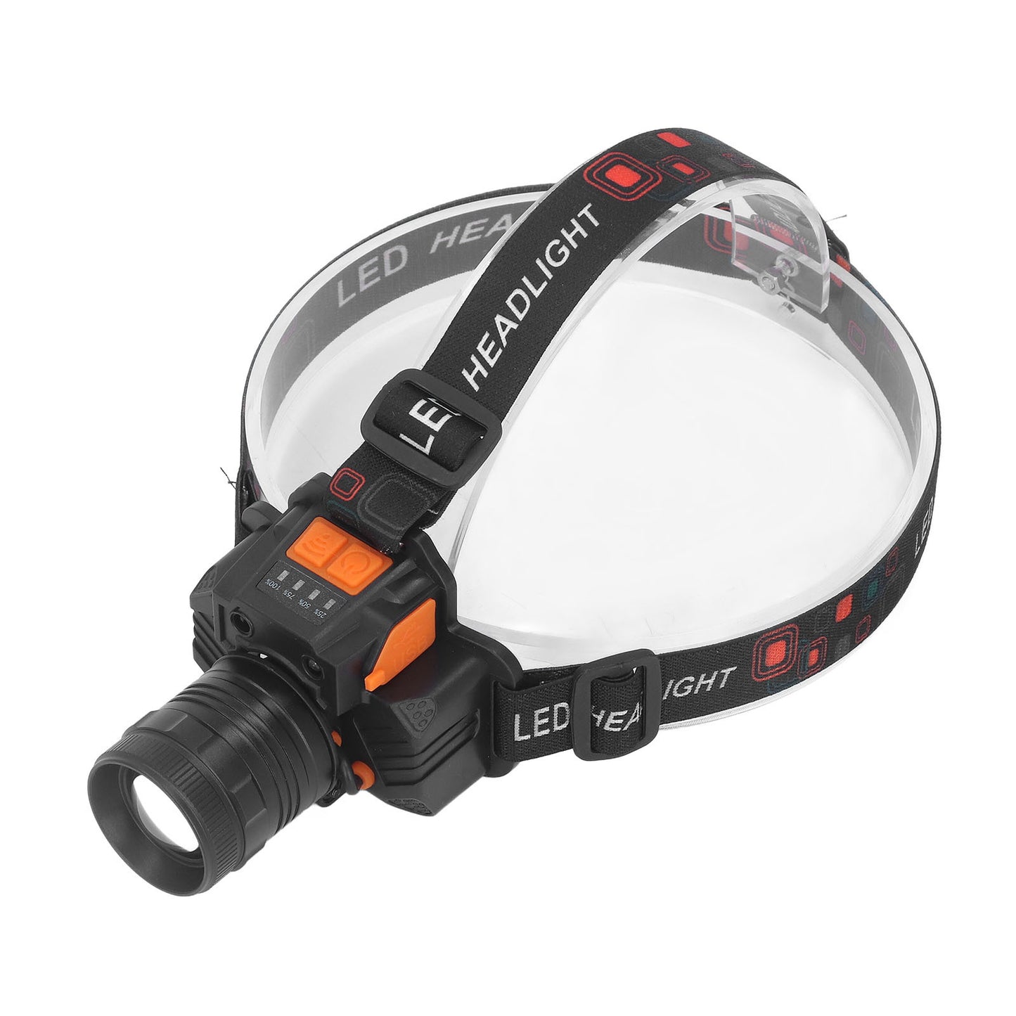 Linterna frontal recargable por USB con 3 modos de luz, lente LED de 1500 lm
