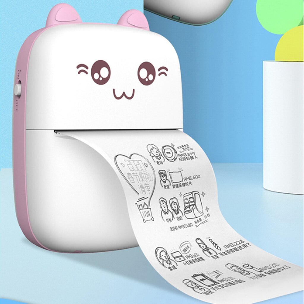 Mini Impresora Portátil en forma muñequito, Mini Bluetooth con WiFi, impresora de etiquetas