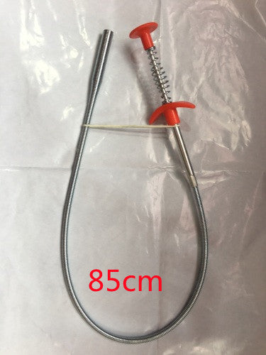 Desbloqueador de tuberías de pellizco manual , herramienta de dragado de tuberías de resorte para dragado de alcantarillado y paso de cocina