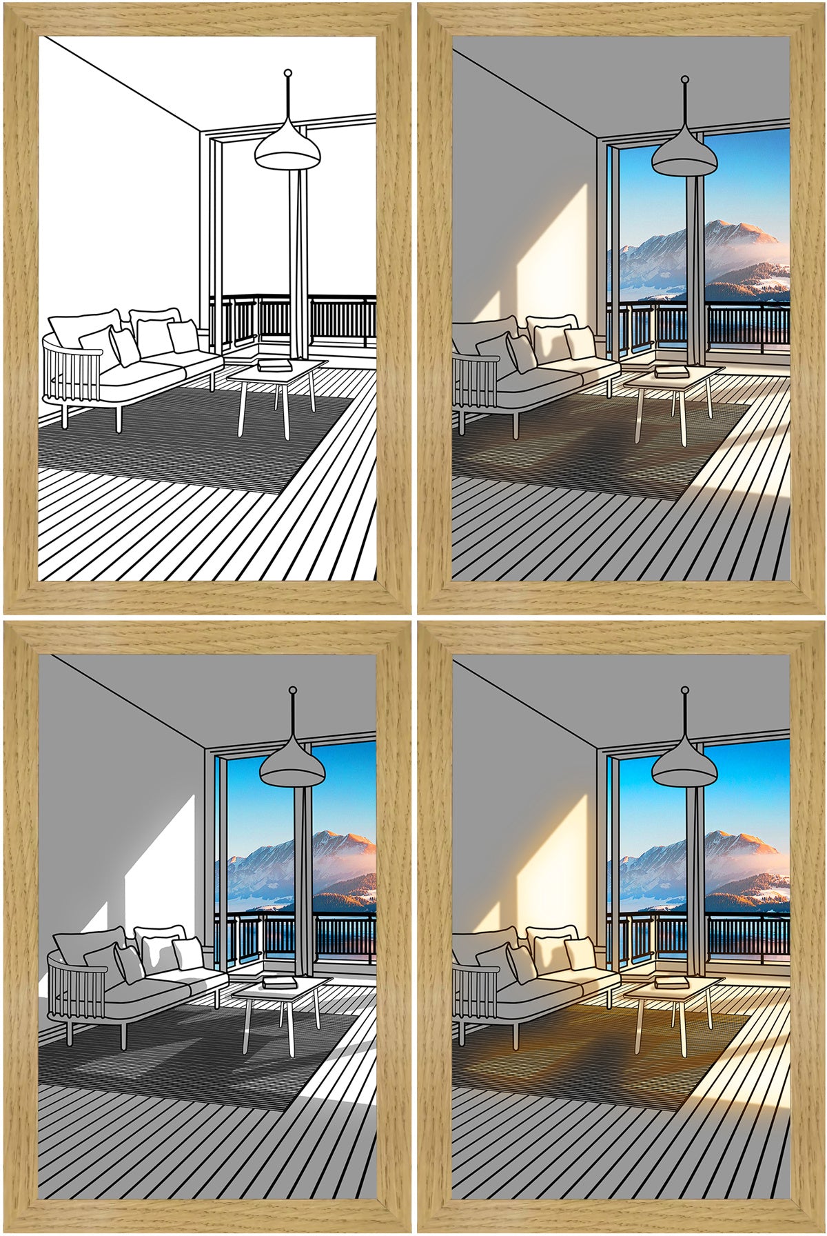 Imagen iluminada LED luz decorativa pintura cabecera imagen estilo creativo moderno simular sol dibujo noche luz regalo