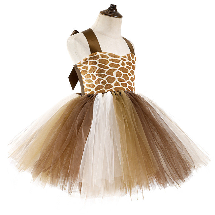 Vestido disfraz de Jirafa para niña, Disfraz de Halloween