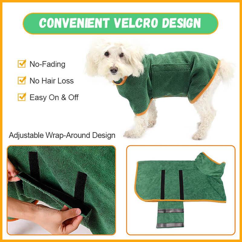 Albornoz absorbente para mascotas con microfibra envuelta en la cintura; Toalla súper para tu mascota