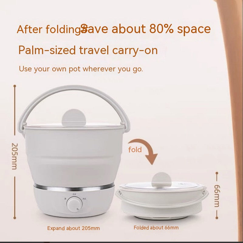 Cocina eléctrica plegable portátil de viaje, olla caliente eléctrica multifuncional, Mini Cocina eléctrica de silicona de grado alimenticio, segura y multifuncional