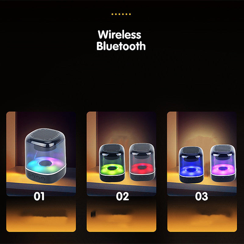 Altavoz transparente luminoso y portátil, parlante inalámbrico, la lámpara de cabecera con Bluetooth