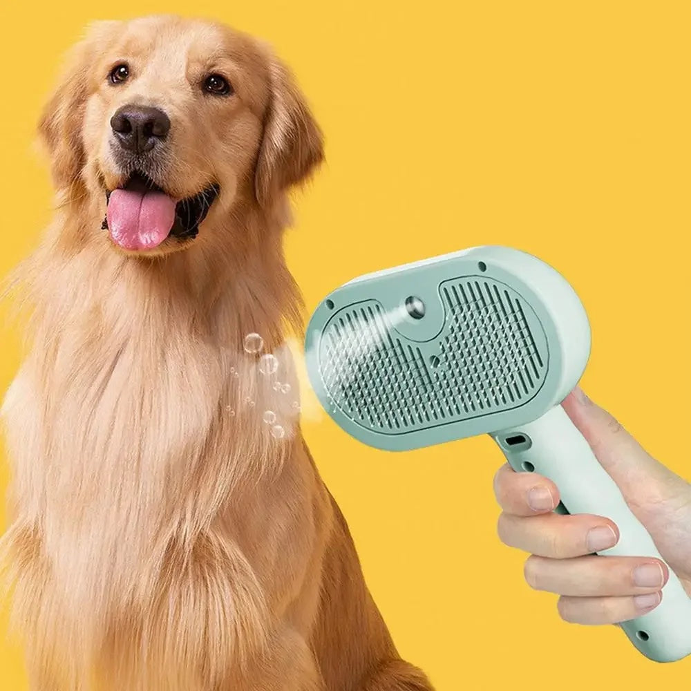 Cepillo con Rociador para Perros y Gatos – Cepillo para el Cuidado Profesional en Casa