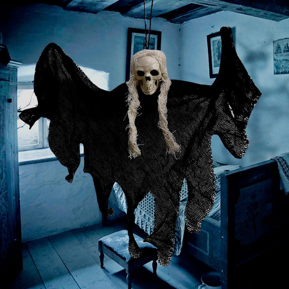 Decoración de calavera de Halloween; Muñeco decorativo para fiestas de terror