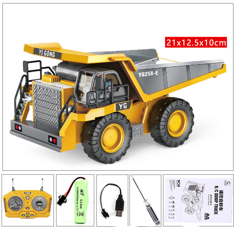 Excavadora Teledirigida De Aleación Recargable, Vehículo De Ingeniería Excavador juguete para niños