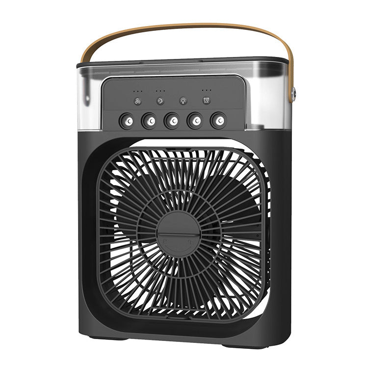Humidificador de aire 3 en 1, ventilador USB de refrigeración, luz LED nocturna, niebla de agua