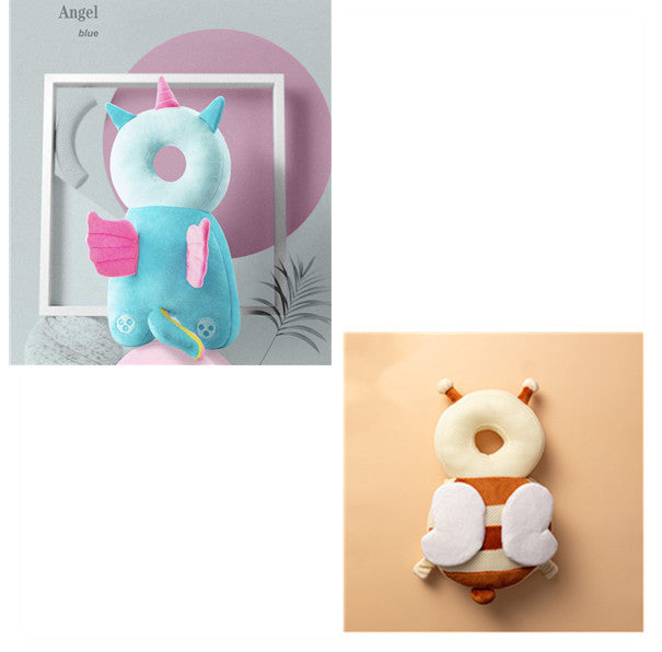 Almohadilla de protección para la cabeza en puro algodón para niños pequeños en divertidos personajes.