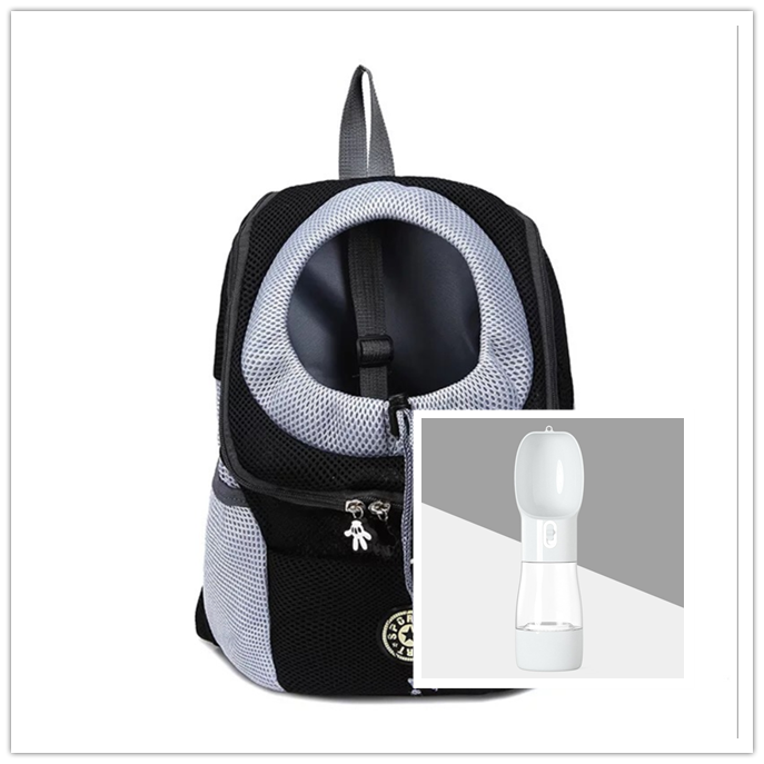 Trasportín para perros, mochila para perros, doble hombro, portátil, para viaje