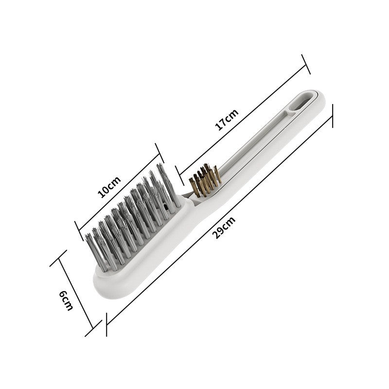 Cepillo para limpieza de líquidos dos en uno con cerdas suaves y firmes, utensilios de cocina