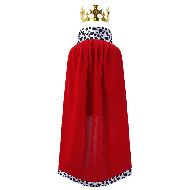 Capa Disfraz de REY, Capa Roja para Halloween, capa Adulto