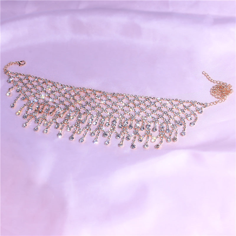Collar de diamantes de imitación de piedras brillantes