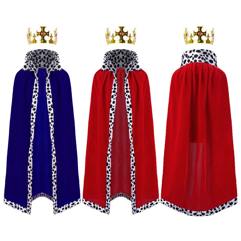 Capa Disfraz de REY, Capa Roja para Halloween, capa Adulto