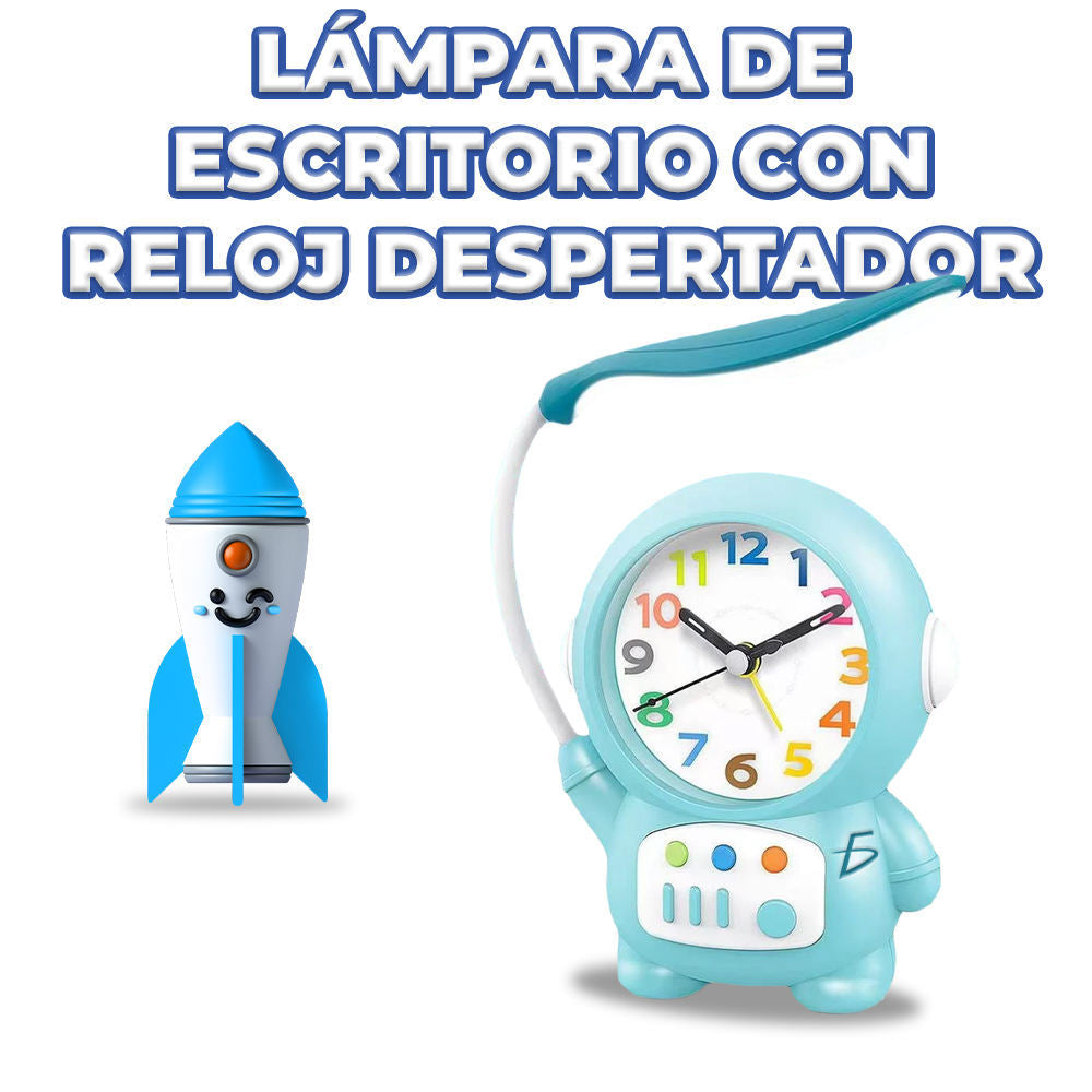 Despertador Astronauta 2 en 1 | Reloj y Lámpara de Escritorio Original