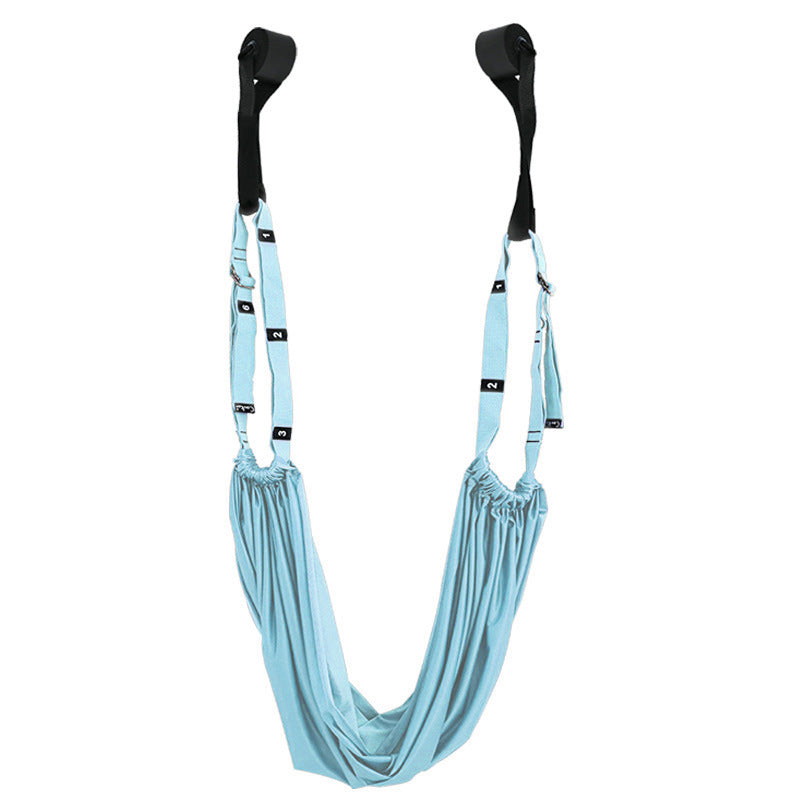Cinturón de yoga para estiramiento de cadera y fitness con cuerda invertida, cinturón elástico dividido para cintura baja.