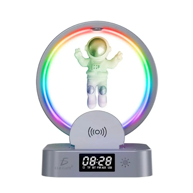 Despertador Inteligente con Altavoz Bluetooth, Luz Ambiental RGB y Cargador Wireless 15W