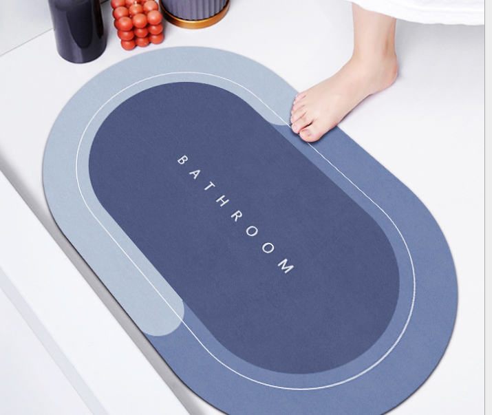 Alfombra de baño absorbente y de secado rápido, decoración moderna para baños.
