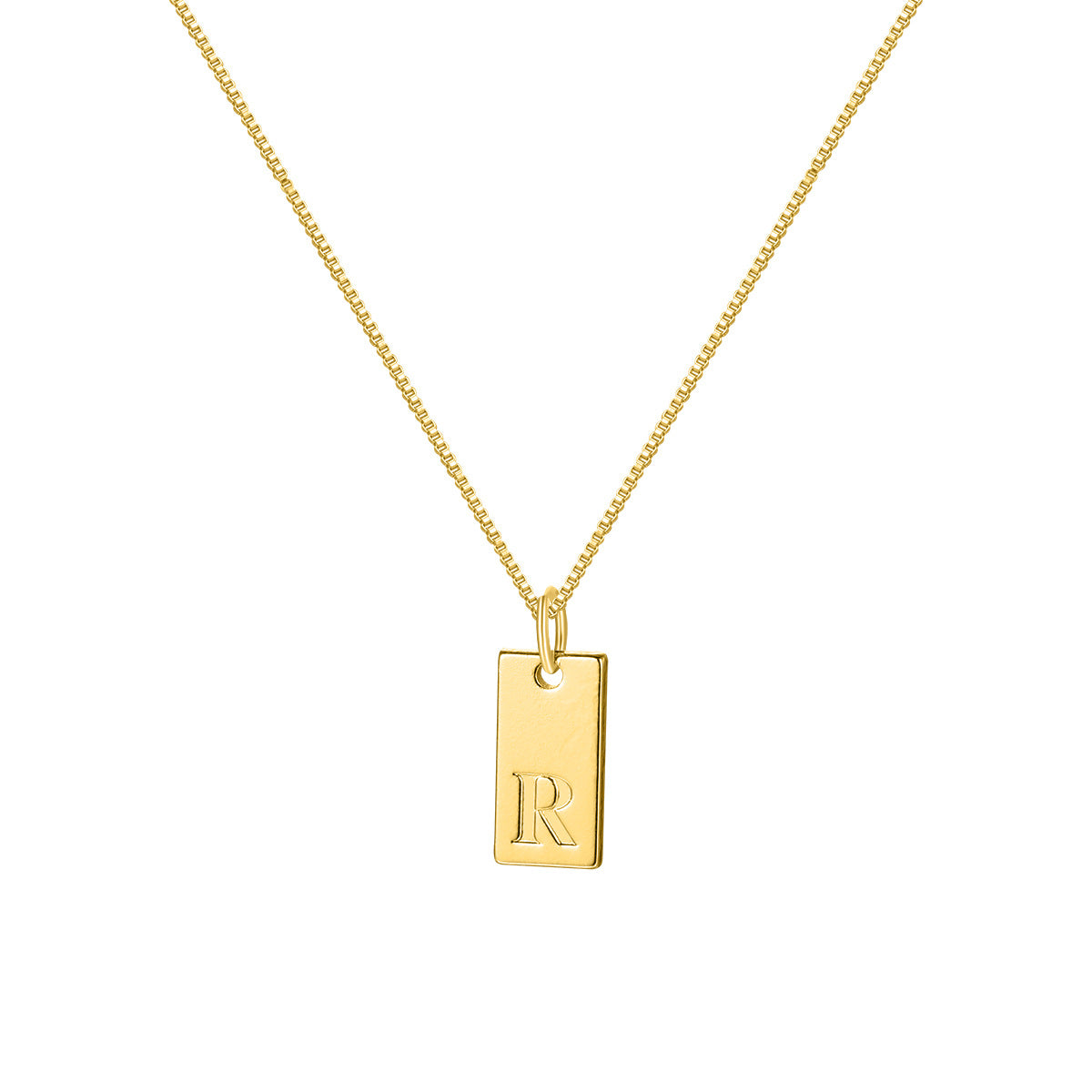 Collar dorado con dije de letra de tu elección, diseño de calidad y belleza.
