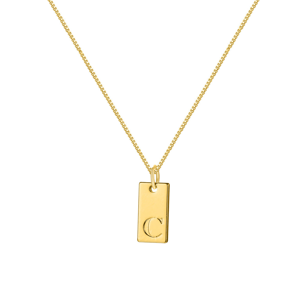 Collar dorado con dije de letra de tu elección, diseño de calidad y belleza.