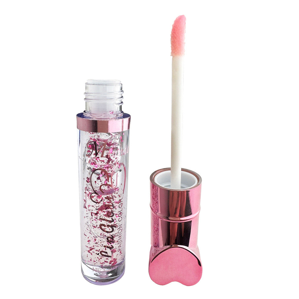Labios labiales Color en forma de corazón que cambia y brillo, No mancha, Loción labial Hidratante